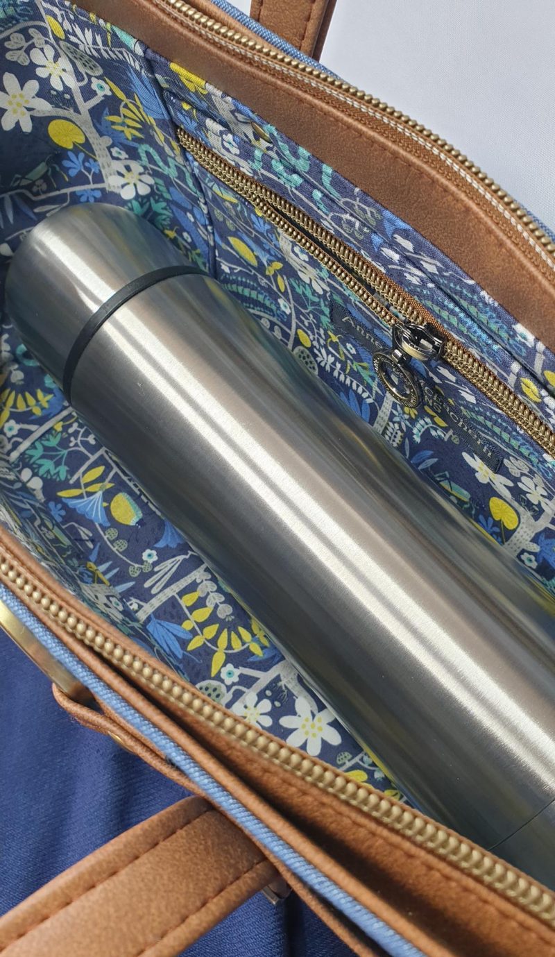 Celeste handbag in tweed and faux leather