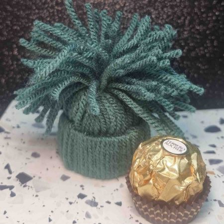 Miniature PomPom Hat with Ferrero Rocher Choclate