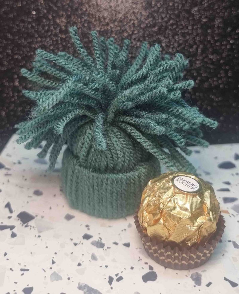 Miniature PomPom Hat with Ferrero Rocher Choclate