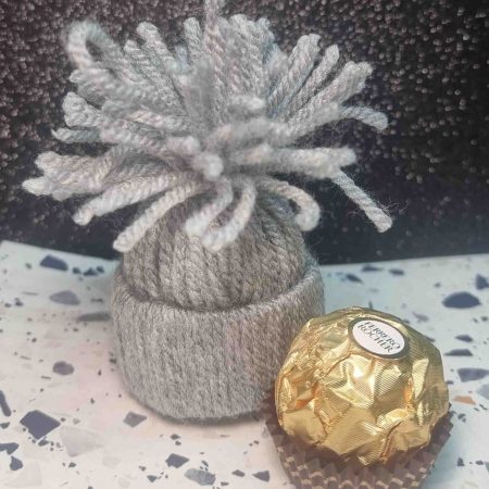 Miniature PomPom Hat with Ferrero Rocher Choclate