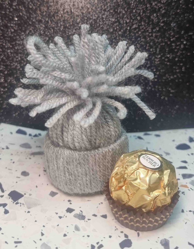 Miniature PomPom Hat with Ferrero Rocher Choclate