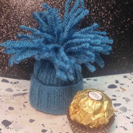 Miniature PomPom Hat with Ferrero Rocher Choclate