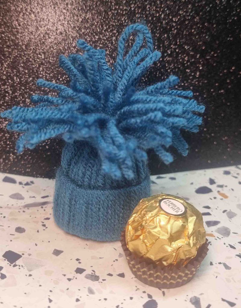 Miniature PomPom Hat with Ferrero Rocher Choclate