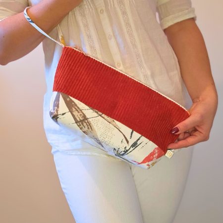 Corduroy Nappy Pouch with Waterproof Lining | Baby Changing Organiser