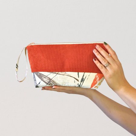 Corduroy Nappy Pouch with Waterproof Lining | Baby Changing Organiser