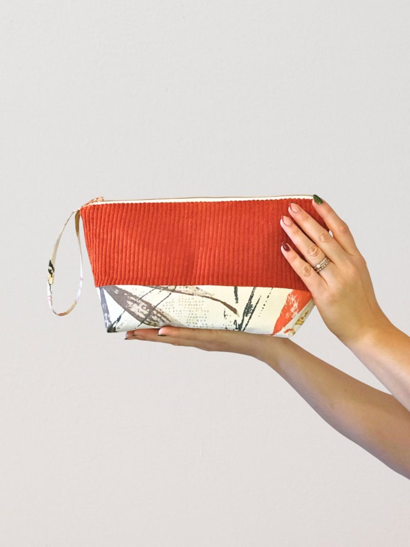 Corduroy Nappy Pouch with Waterproof Lining | Baby Changing Organiser