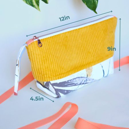 Corduroy Nappy Pouch with Waterproof Lining | Baby Changing Organiser