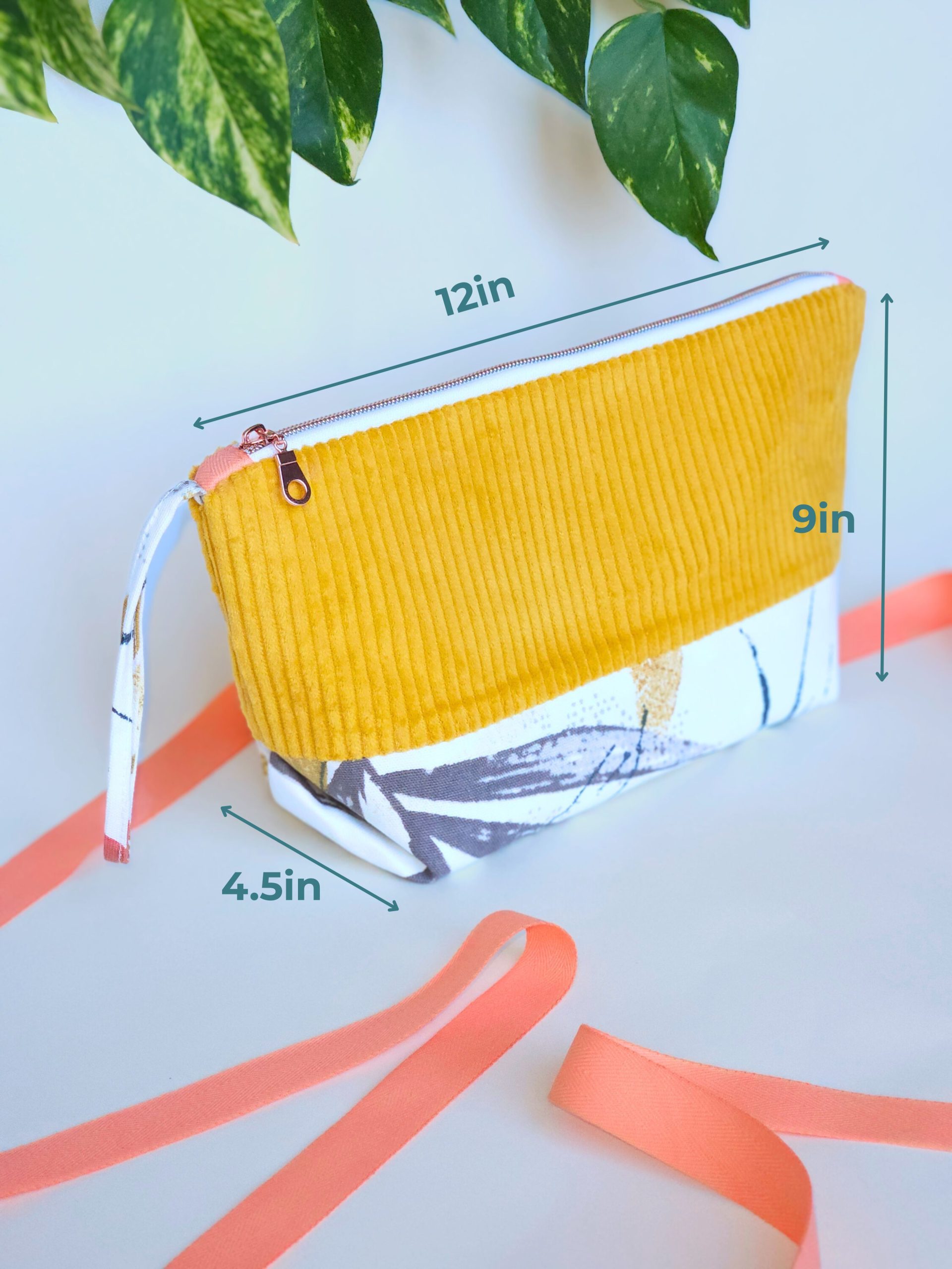 Corduroy Nappy Pouch with Waterproof Lining | Baby Changing Organiser