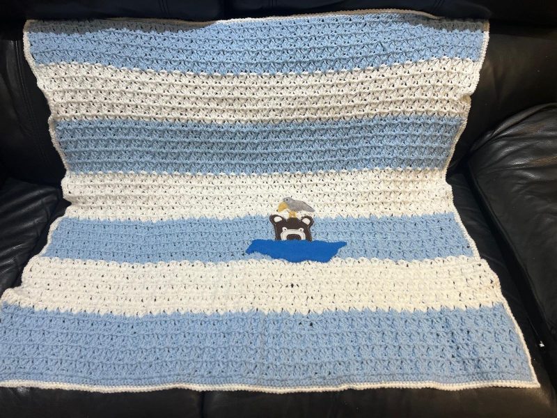 Handmade Baby Crochet Blanket | Bear & Bird | Soft & Cosy