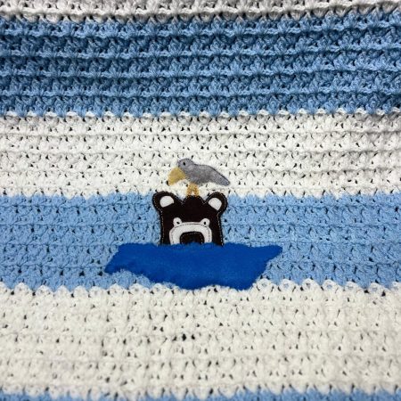 Handmade Baby Crochet Blanket | Bear & Bird | Soft & Cosy