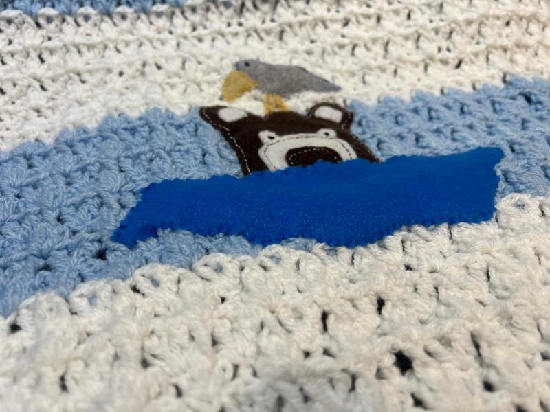 Handmade Baby Crochet Blanket | Bear & Bird | Soft & Cosy
