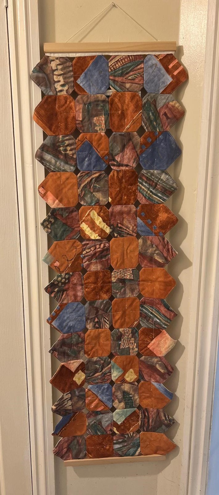 Handmade Patchwork Wall Hanging | Reversible Textile Art | Boho Home Décor