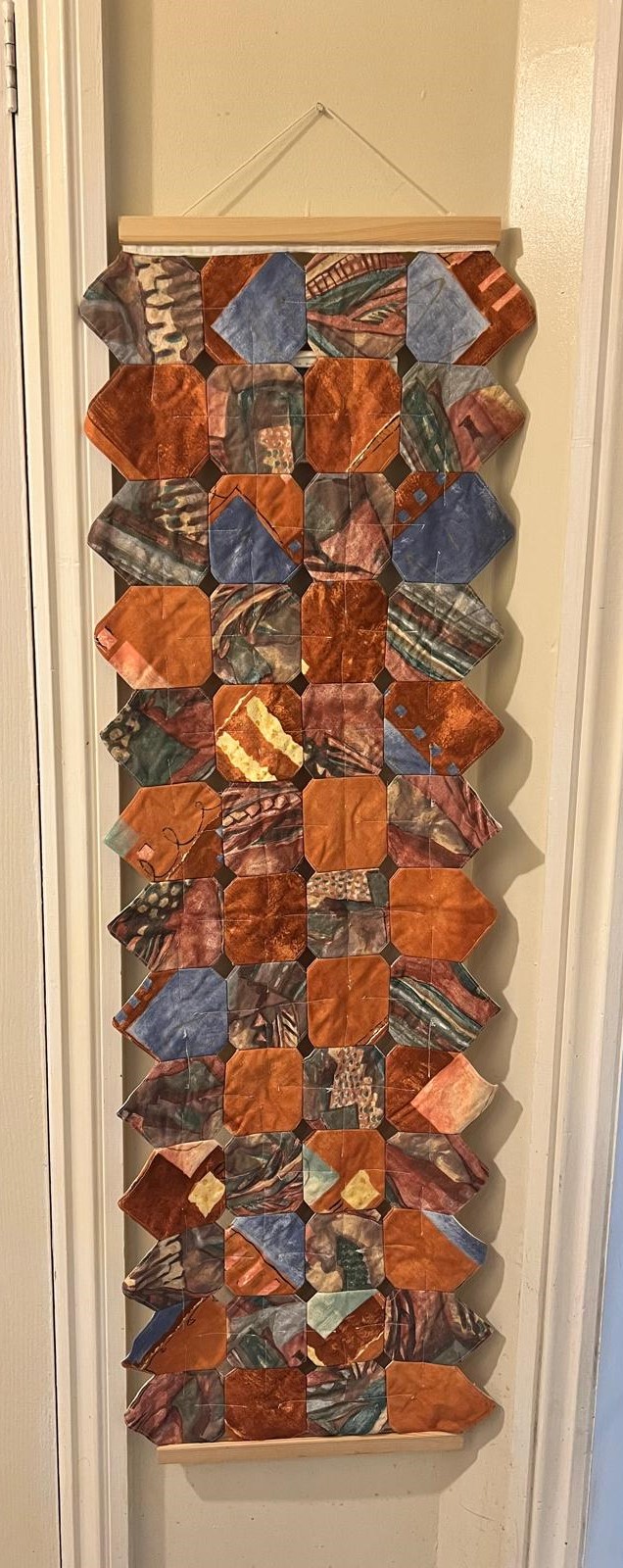 Handmade Patchwork Wall Hanging | Reversible Textile Art | Boho Home Décor