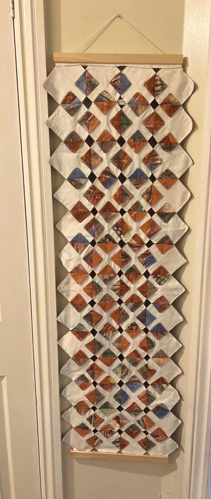 Handmade Patchwork Wall Hanging | Reversible Textile Art | Boho Home Décor