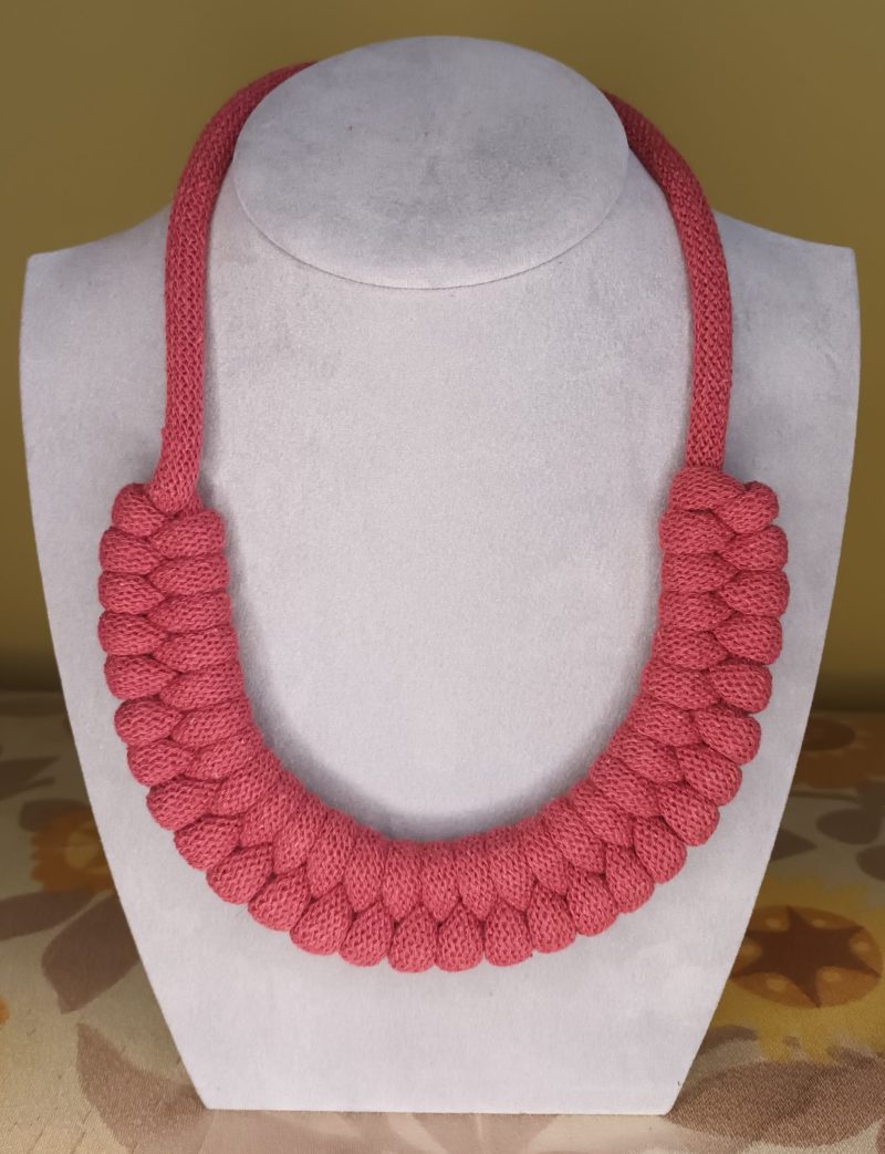 'Danni' Macrame Chunky Necklace with Magnetic Clasp Fastening