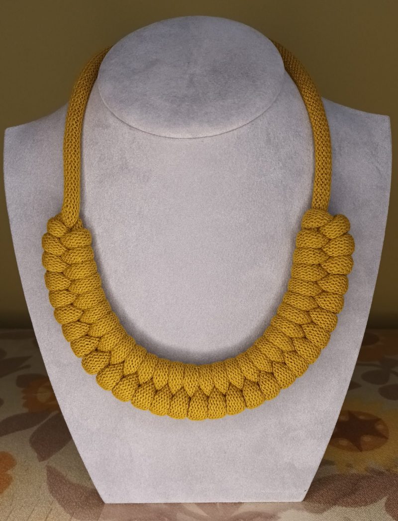 'Danni' Macrame Chunky Necklace with Magnetic Clasp Fastening