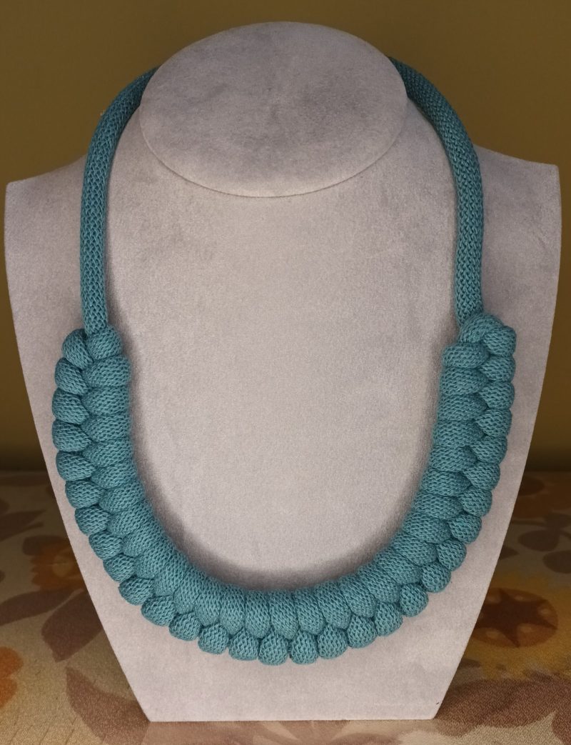 'Danni' Macrame Chunky Necklace with Magnetic Clasp Fastening