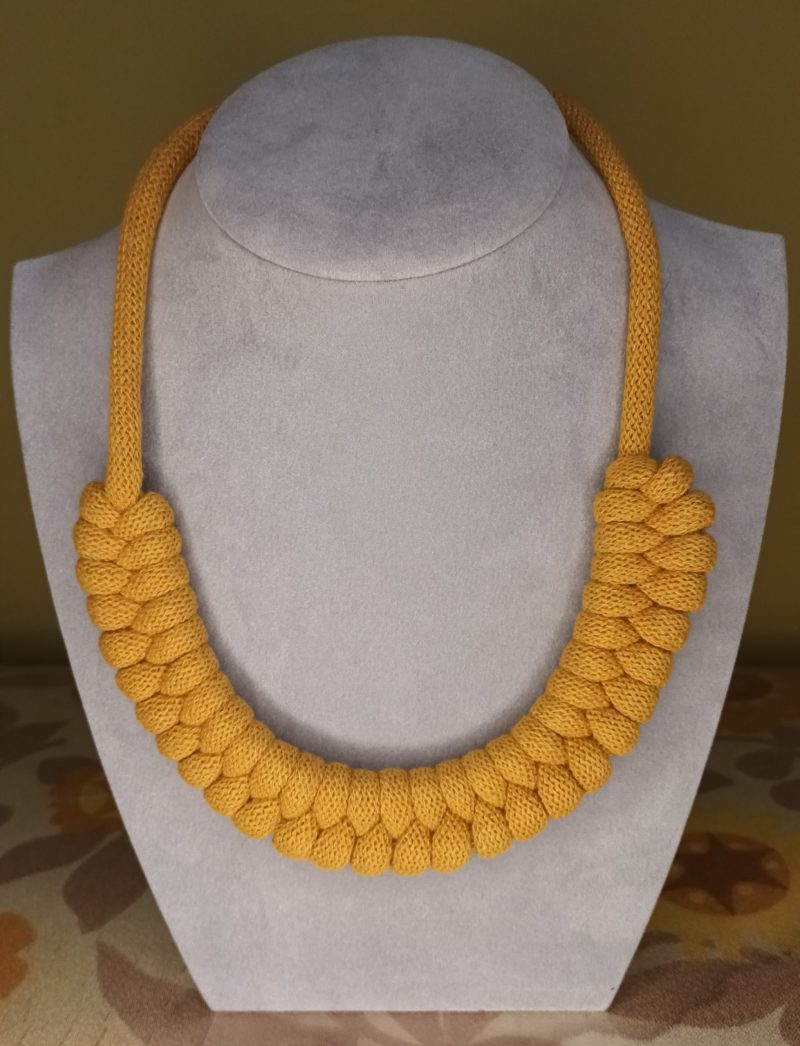 'Danni' Macrame Chunky Necklace with Magnetic Clasp Fastening