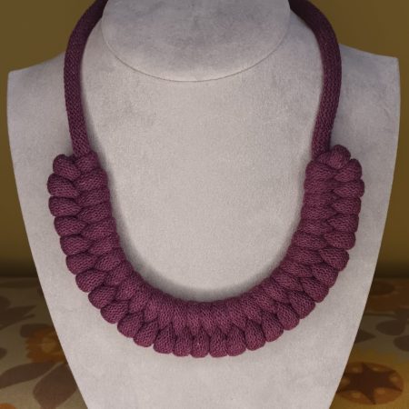 'Danni' Macrame Chunky Necklace with Magnetic Clasp Fastening