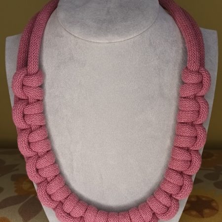 'Mandy' Macrame Chunky Necklace with Magnetic Clasp Fastening
