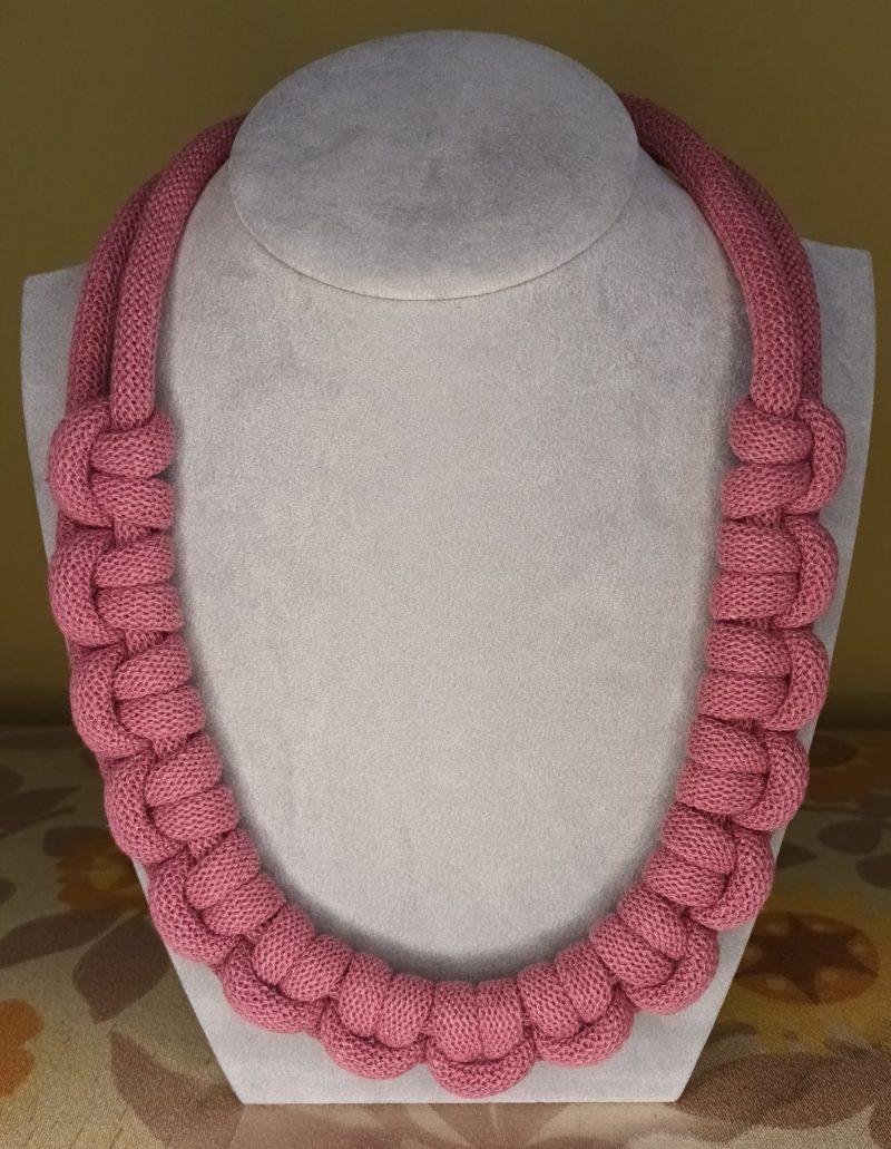 'Mandy' Macrame Chunky Necklace with Magnetic Clasp Fastening