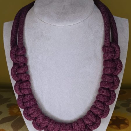 'Mandy' Macrame Chunky Necklace with Magnetic Clasp Fastening