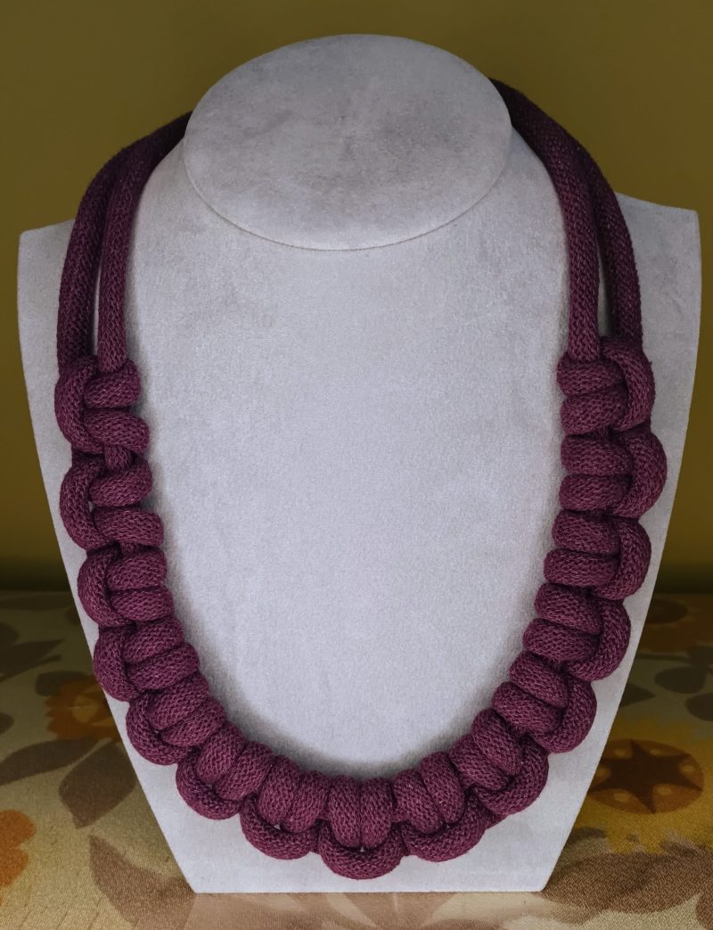 'Mandy' Macrame Chunky Necklace with Magnetic Clasp Fastening