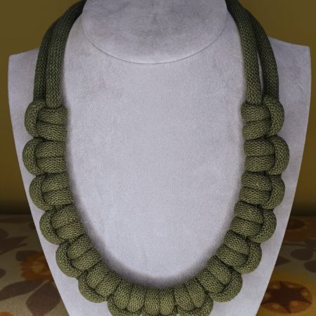 'Mandy' Macrame Chunky Necklace with Magnetic Clasp Fastening