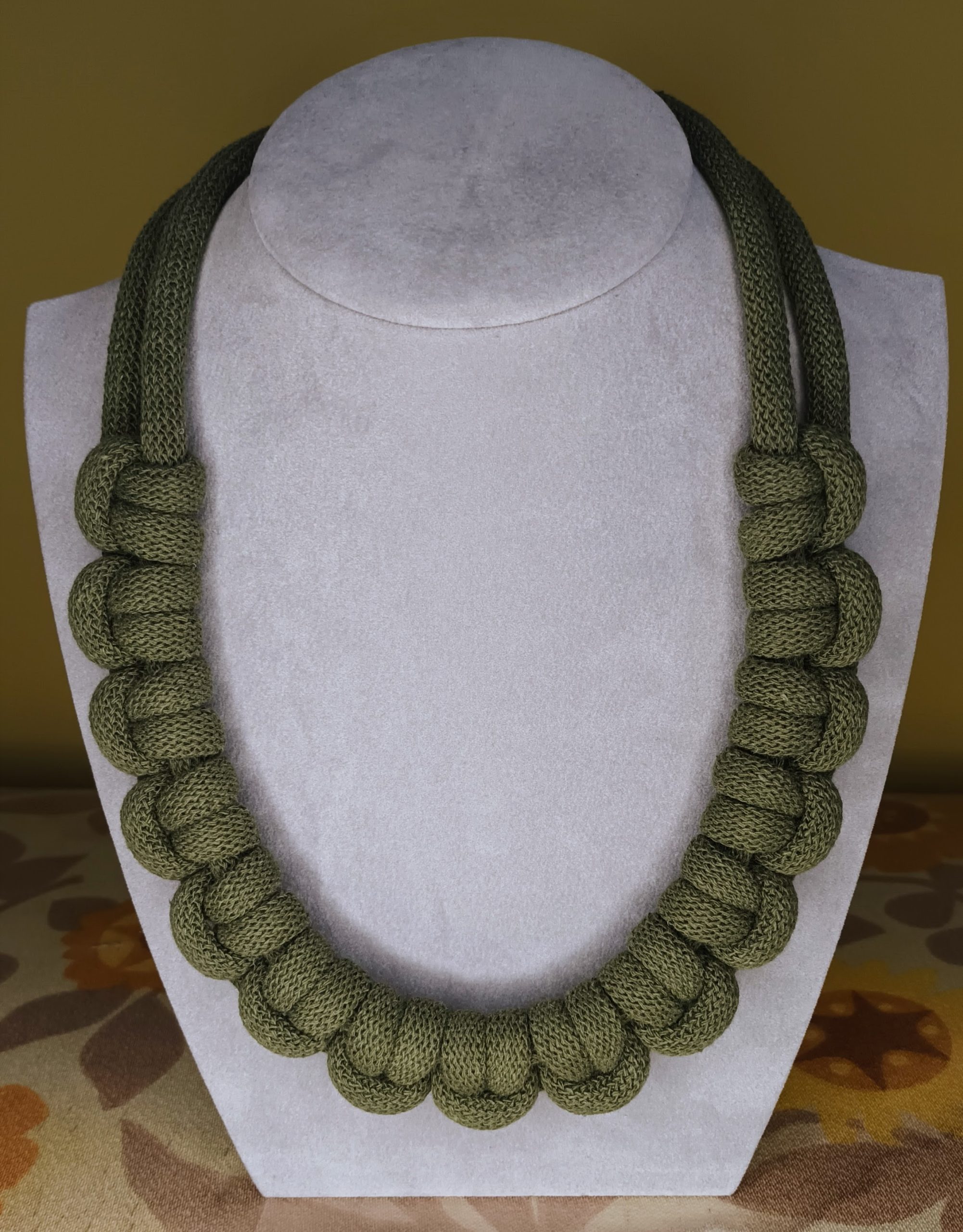 'Mandy' Macrame Chunky Necklace with Magnetic Clasp Fastening