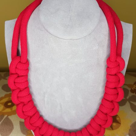 'Mandy' Macrame Chunky Necklace with Magnetic Clasp Fastening