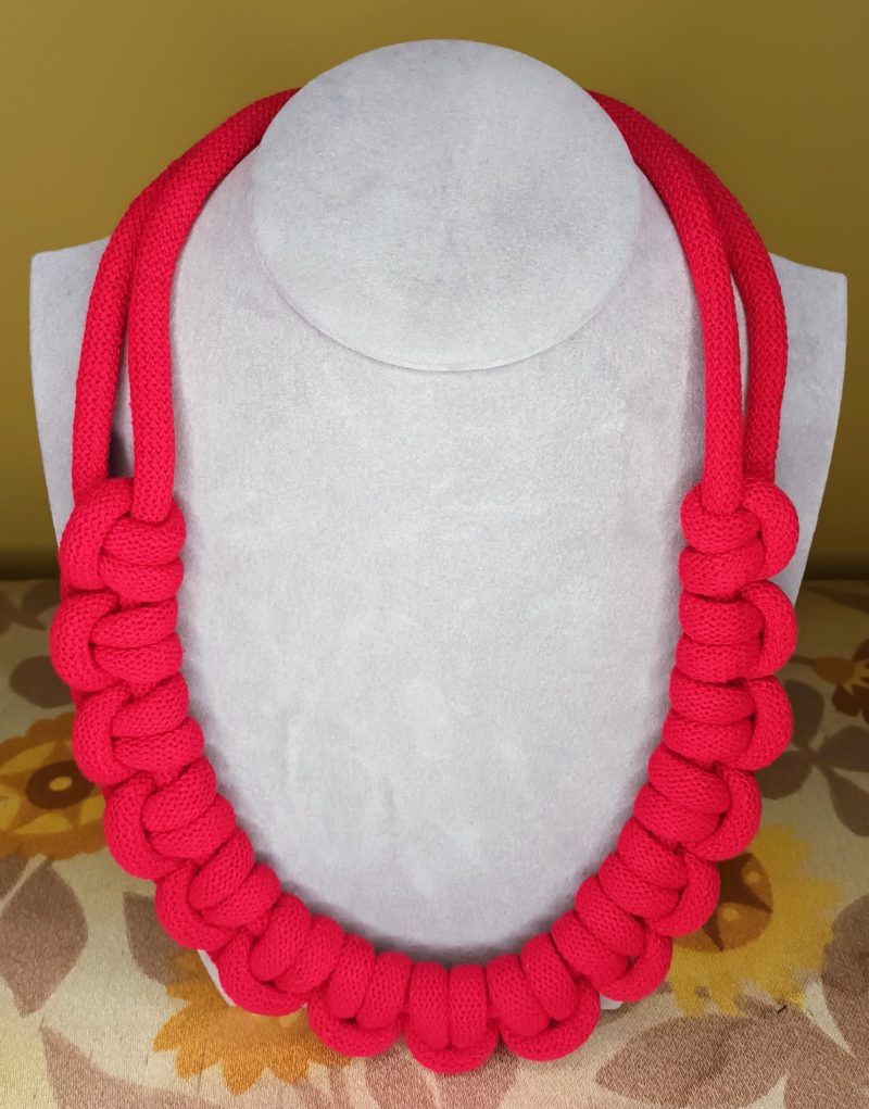 'Mandy' Macrame Chunky Necklace with Magnetic Clasp Fastening
