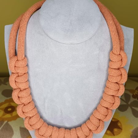'Mandy' Macrame Chunky Necklace with Magnetic Clasp Fastening