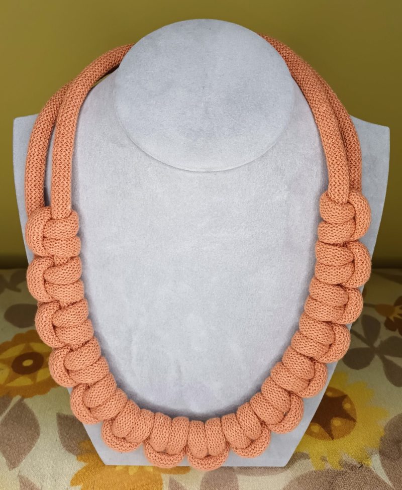 'Mandy' Macrame Chunky Necklace with Magnetic Clasp Fastening