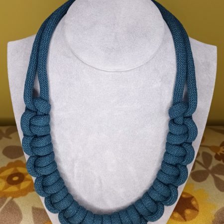 'Mandy' Macrame Chunky Necklace with Magnetic Clasp Fastening