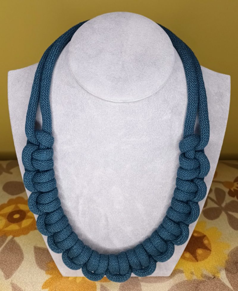 'Mandy' Macrame Chunky Necklace with Magnetic Clasp Fastening