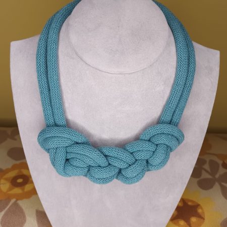 ‘Stephanie’ Macrame Chunky Necklace with Magnetic Clasp Fastening