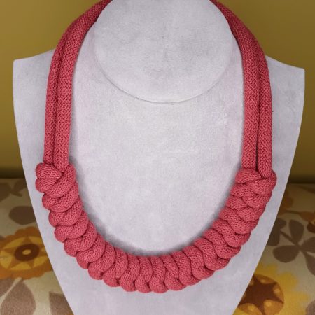 'Lian' Macrame Chunky Necklace with Magnetic Clasp Fastening