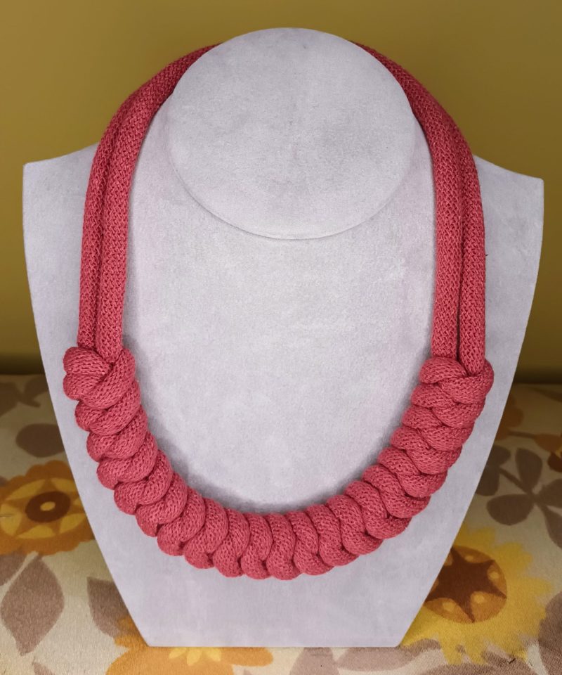 'Lian' Macrame Chunky Necklace with Magnetic Clasp Fastening