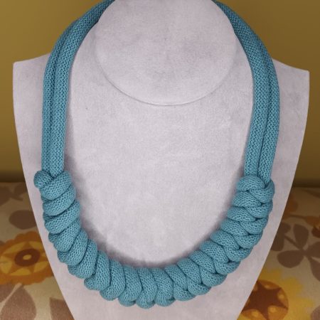'Lian' Macrame Chunky Necklace with Magnetic Clasp Fastening