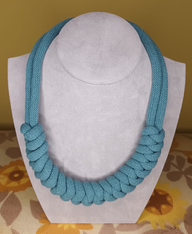 'Lian' Macrame Chunky Necklace with Magnetic Clasp Fastening