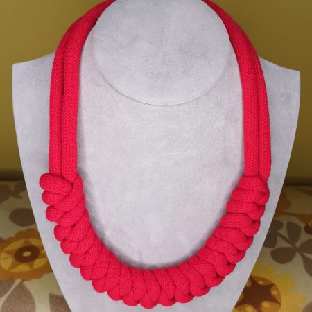 'Lian' Macrame Chunky Necklace with Magnetic Clasp Fastening