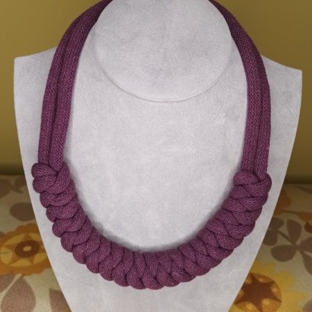'Lian' Macrame Chunky Necklace with Magnetic Clasp Fastening