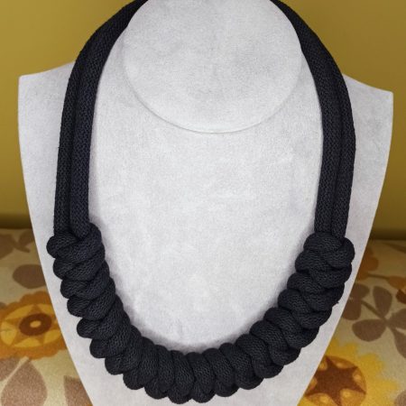 'Lian' Macrame Chunky Necklace with Magnetic Clasp Fastening