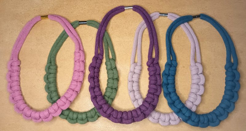 'Mandy' Macrame Chunky Necklace with Magnetic Clasp Fastening