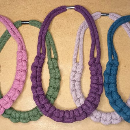 'Mandy' Macrame Chunky Necklace with Magnetic Clasp Fastening