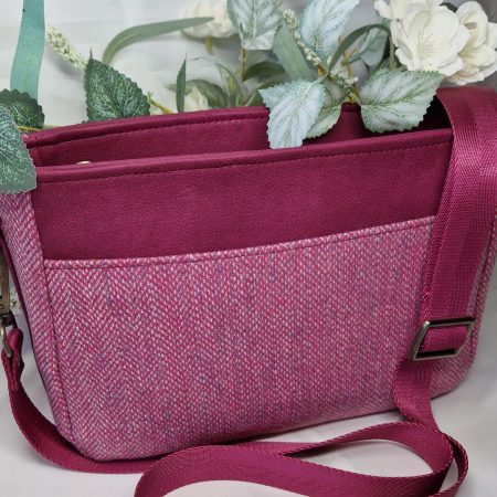 Eden crossbody bag in tweed & faux leather