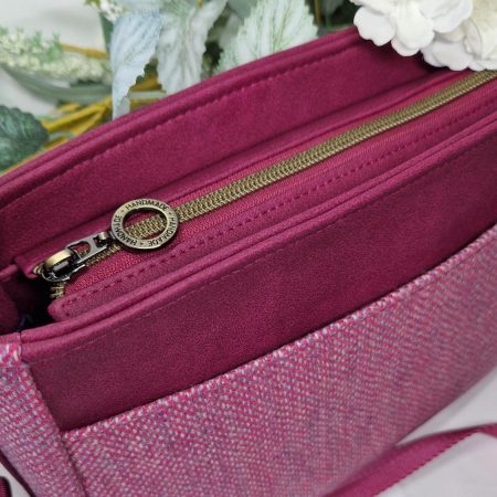 Eden crossbody bag in tweed & faux leather