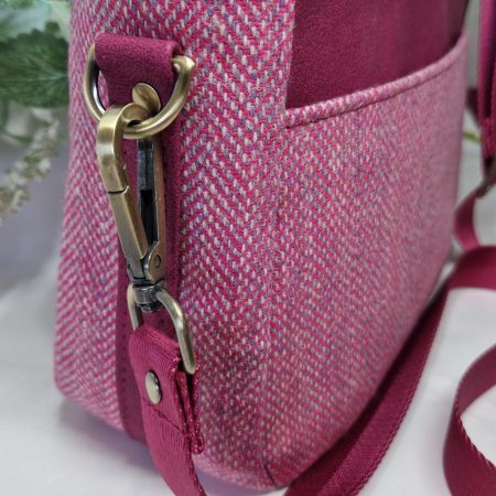 Eden crossbody bag in tweed & faux leather