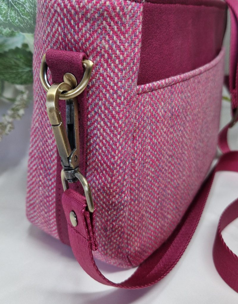 Eden crossbody bag in tweed & faux leather