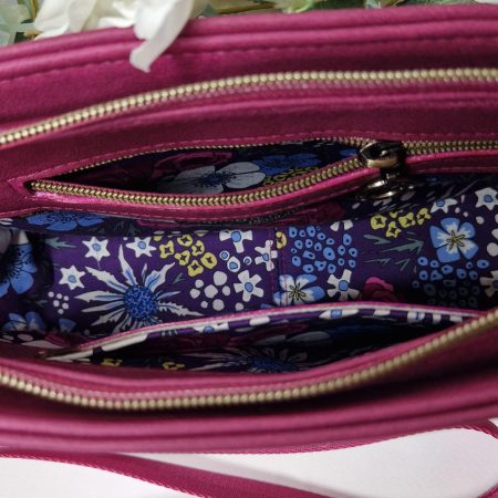 Eden crossbody bag in tweed & faux leather